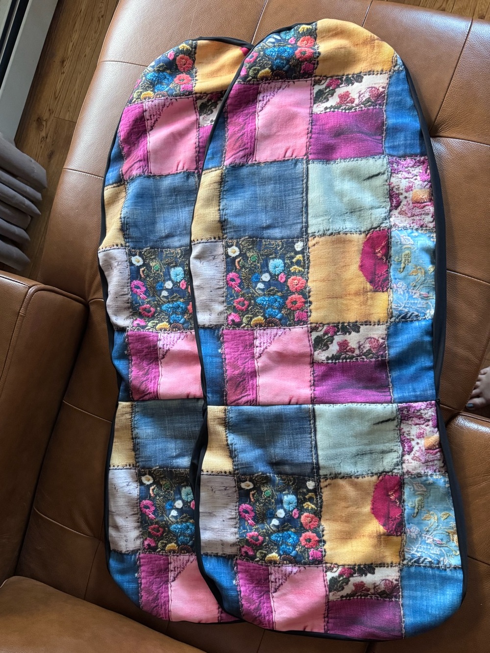 Patchwork Printed Car Seat Covers (SET OF 2)